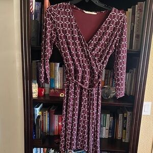 slim fit dress slacks 41 HAWTHORN Boho Maxi Dress Botanical Short Sleeve Casual Traveler Surplice main image 1